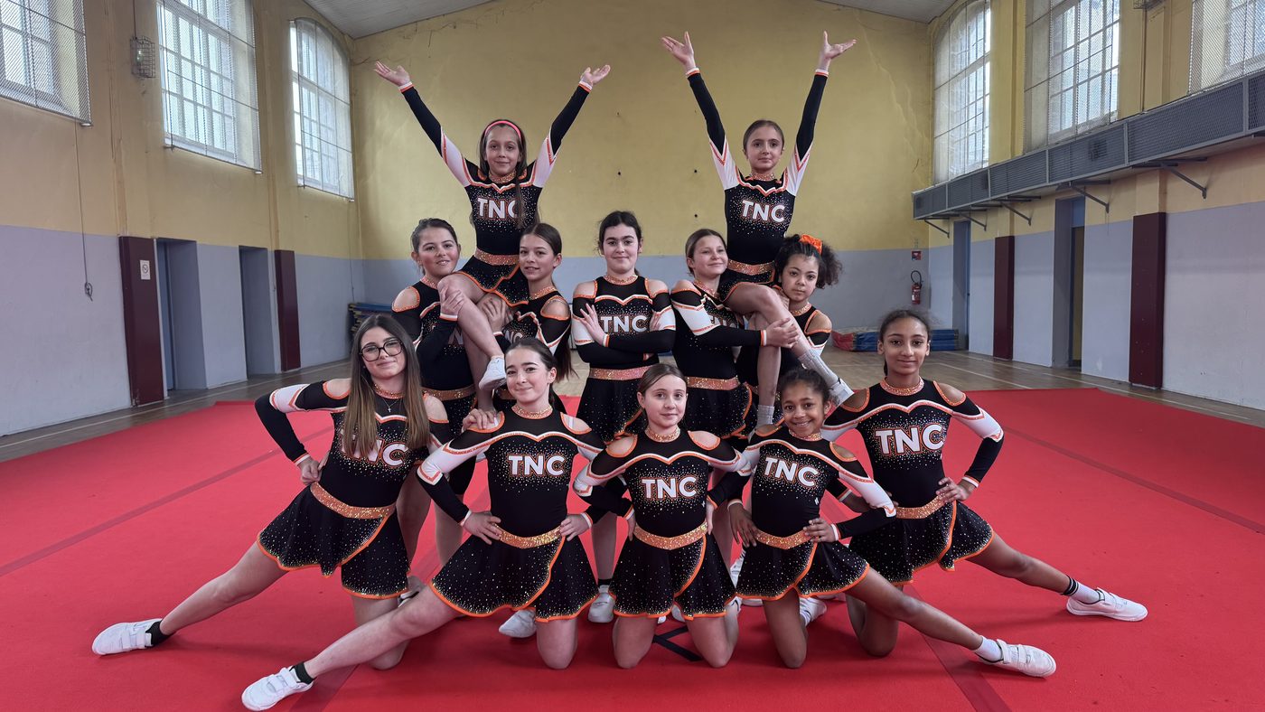 L'équipe Wildcats des Tigres Nancy Cheerleading en compétition