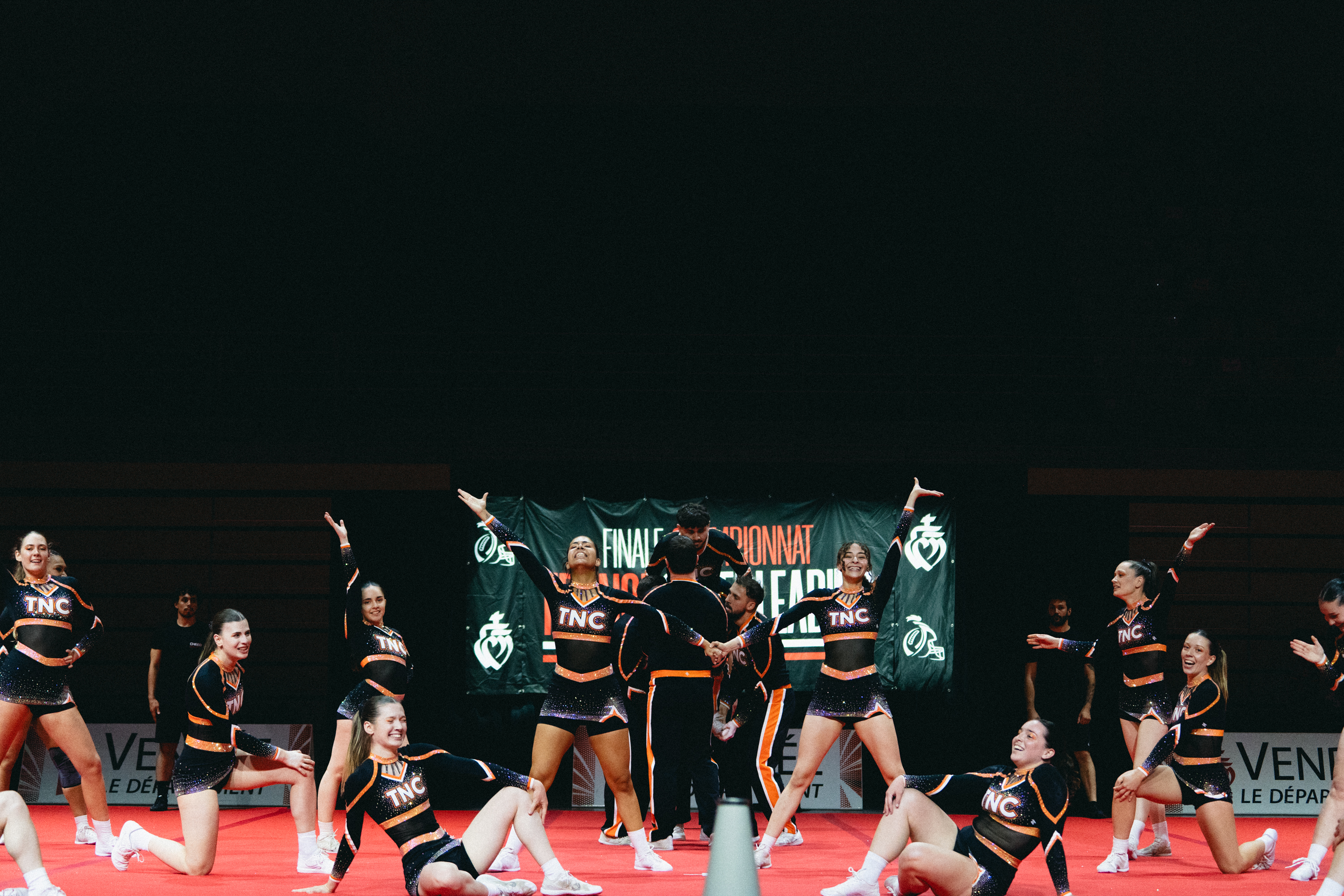 Athlètes des Tigres Nancy Cheerleading en entraînement
